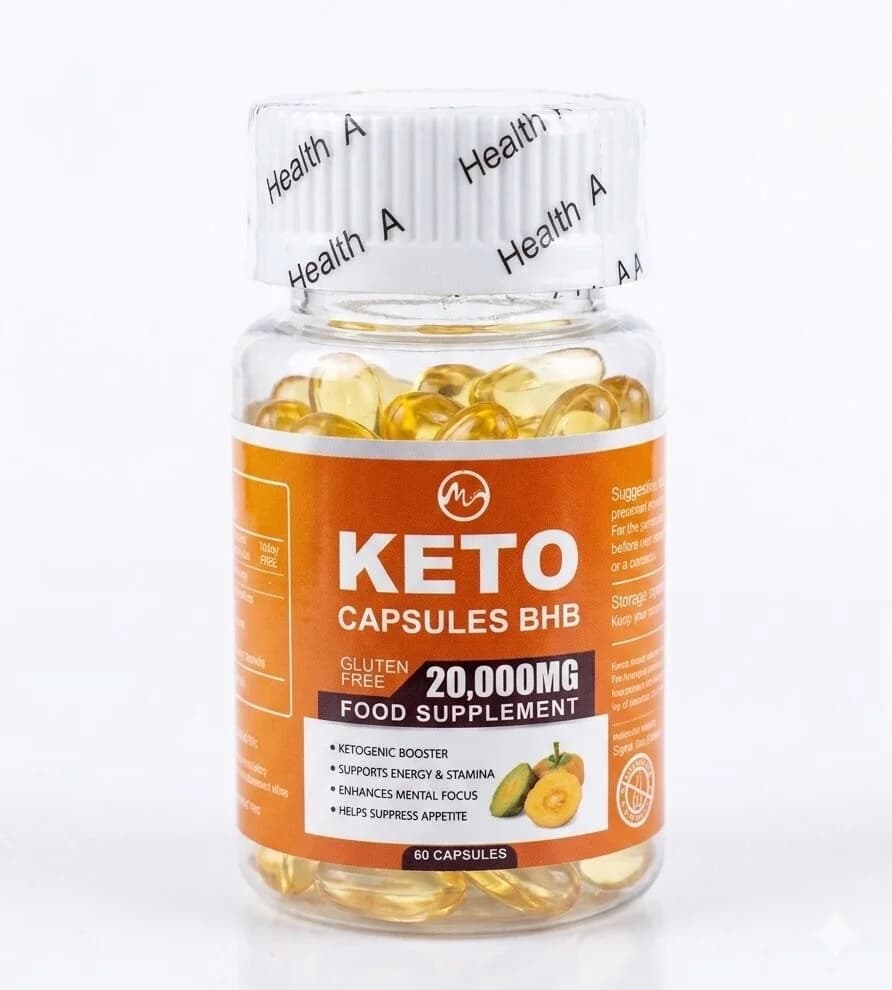 KETO BHB CAPSULES 20,000mg – Ketogenic Support Supplement – Energy, Focus, Appetite & Weight Control – 60 Capsules